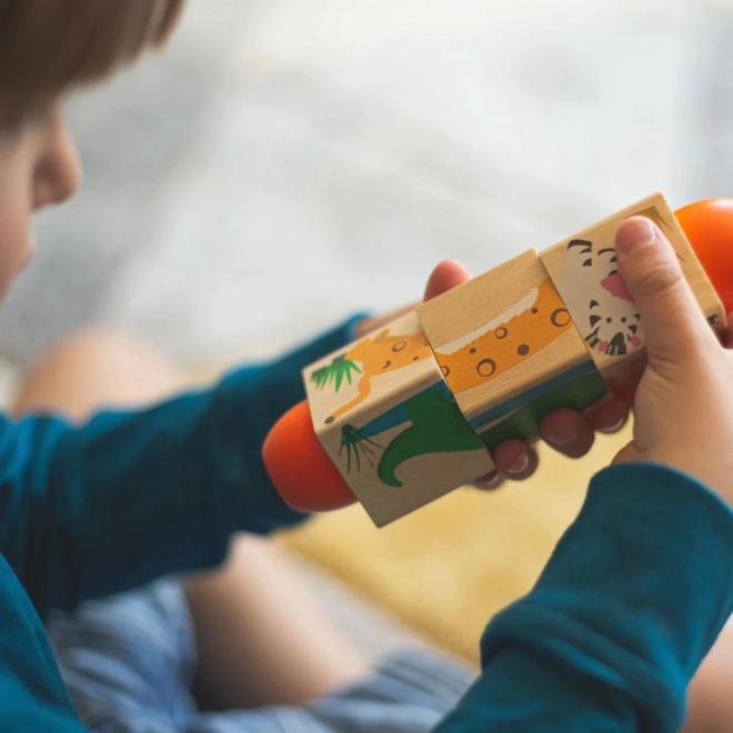 Bigjigs Toys Motorni valj Džungelsko življenje