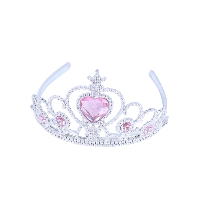 Princese komplet roza rokavice in krona
