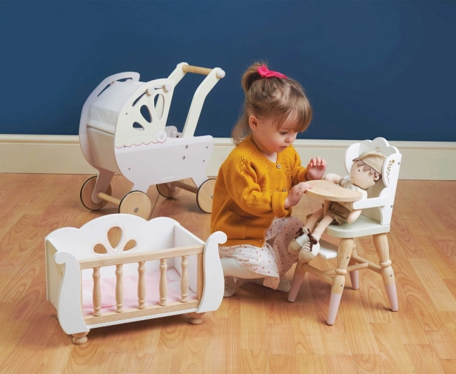 Lesena otroška jedilna stolčka za punčke Le Toy Van