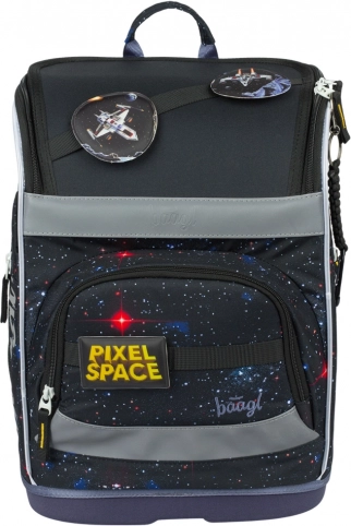 Šolska torba Baagl Zippy Plus Pixel Space