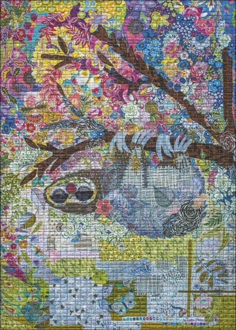 Sestavljanka Heye Quilt Art: Vezena Lenivka 1000 kosov