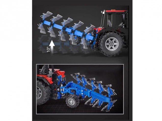 Velik komplet blokov 1675-ele 1:17 Traktor + plug na daljinsko upravljanje ZA5251
