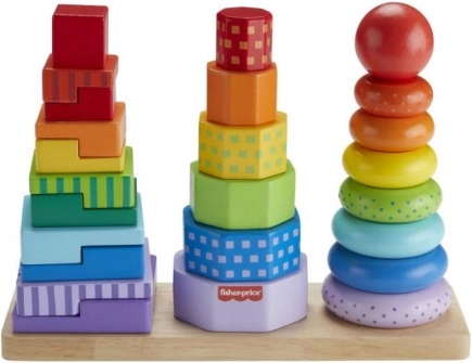 Leseni sortirni stolp FISHER-PRICE za malčke