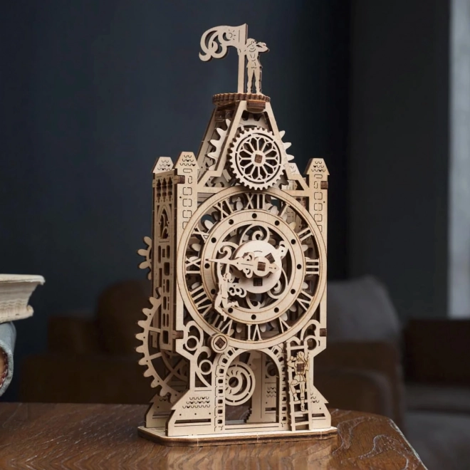 Ugears 3D lesene mehanske sestavljanke Ura stolp