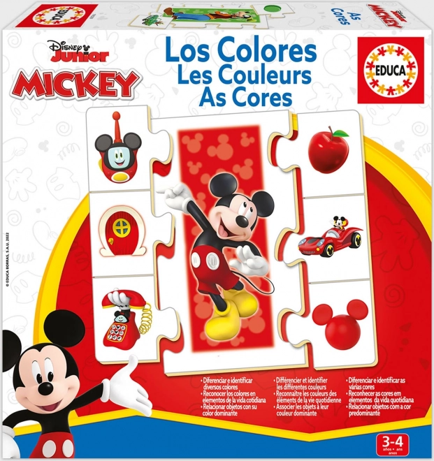 Educa sestavljanka Mickey in prijatelji – učimo se barve 6×7 kosov