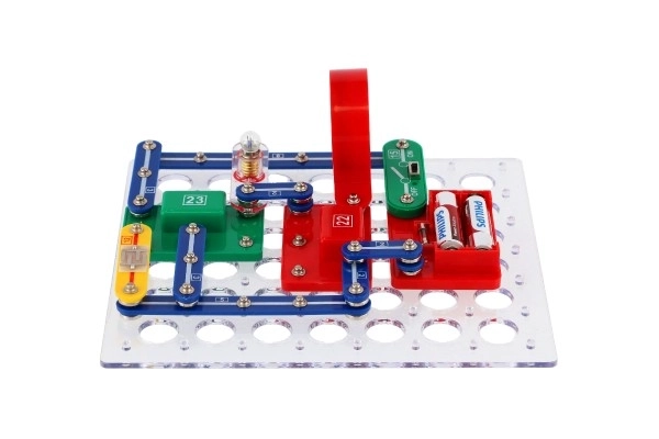 Skrivnosti elektronike 180 eksperimentov na baterije v škatli 42x28,5x4cm od 6 let