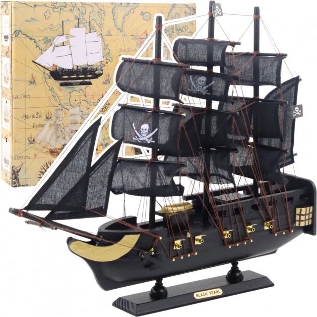 Okrasni model piratske ladje Črna Perla 40x35 cm