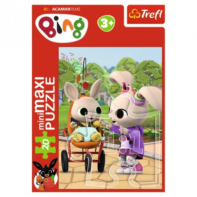 Minipuzzle miniMaxi 20 kosov Bingovi prijatelji/Zajček Bing