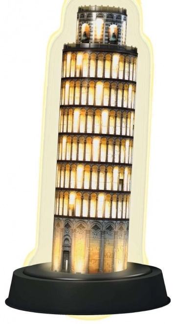 RAVENSBURGER Sijajča 3D puzzle Nočna edicija Poševni stolp v Pisi 216 kosov