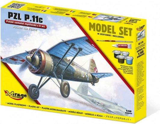 PZL P.11c lovsko letalo 1:48 plastični model