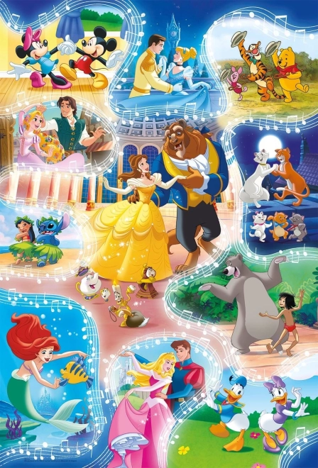 CLEMENTONI Puzzle Disney: Čas za ples MAXI 24 kosov