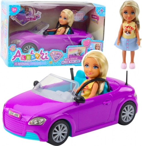 Mini punčka Ankiki kabriolet vijoličen