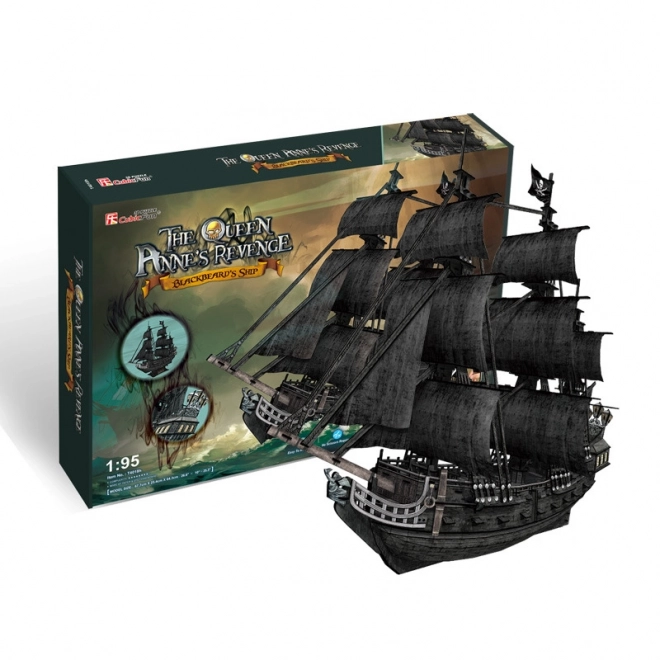 3D sestavljanka Jadrnica Queen Anne's Revenge od CubicFun