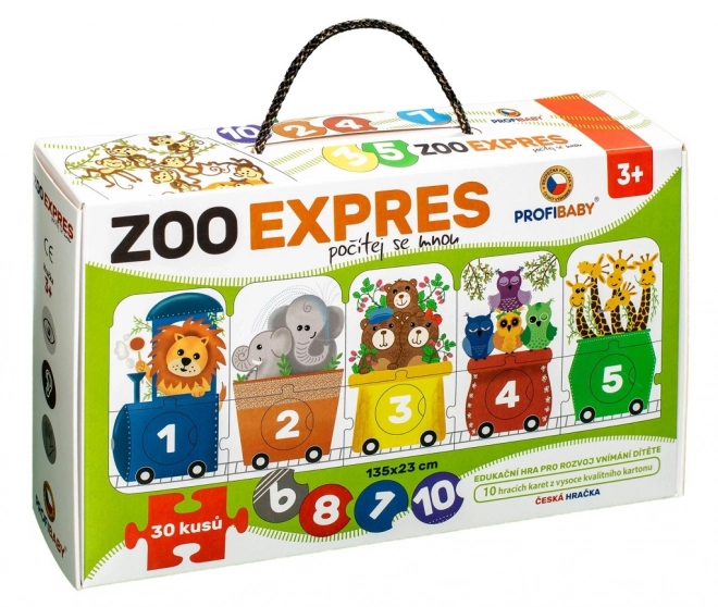 Sestavljanka ZOO Express - Štej Z Mano 30 Delov