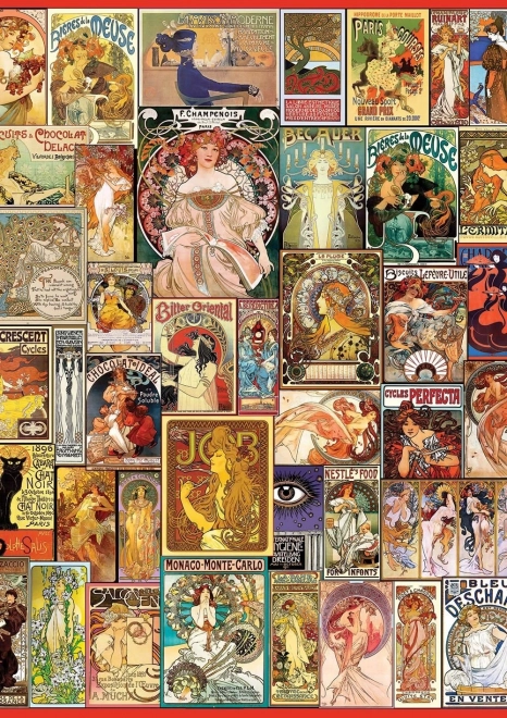 ART PUZZLE secesijski plakat – puzzle 1500 koščkov