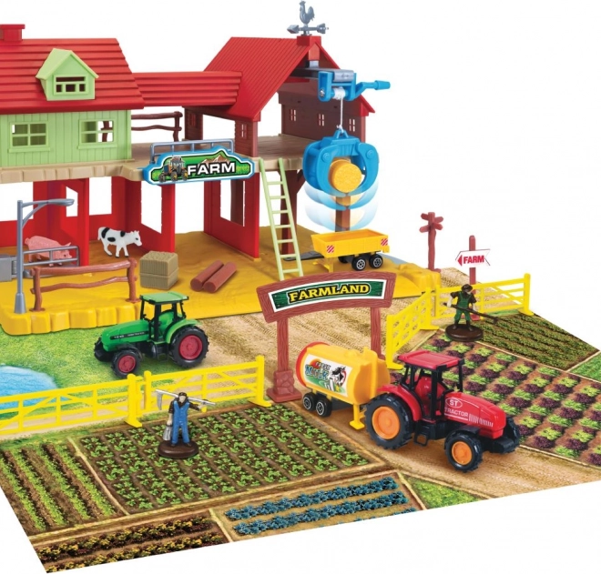 Farma set – otroška farma s traktorji, zgradbo in živalmi