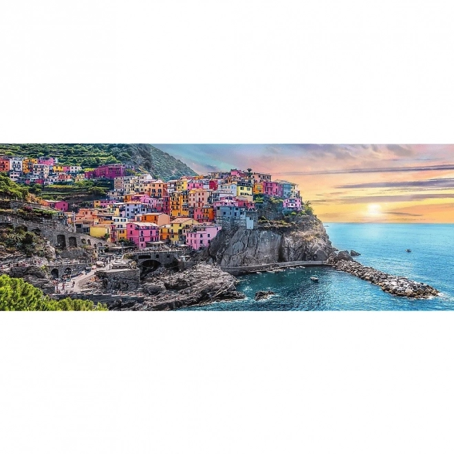 Panoramska sestavljanka 500 kosov Vernazza ob sončnem zahodu, Italija