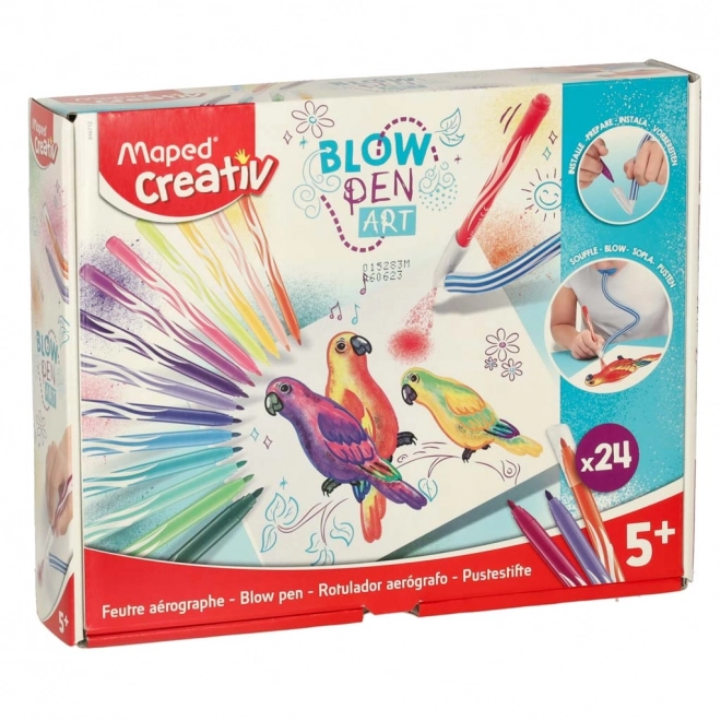 Set pihalnih flomastrov 24 barv Maped
