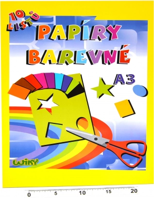 Barvni papirji A3 180 g/m², 10 listov