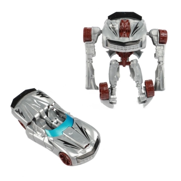 Transformersko vozilo/robot iz plastike 10 cm z barvno mešanico v plastični škatlici 5x10,5cm