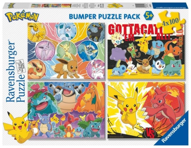 Pokémon sestavljanka 4x100 kosov