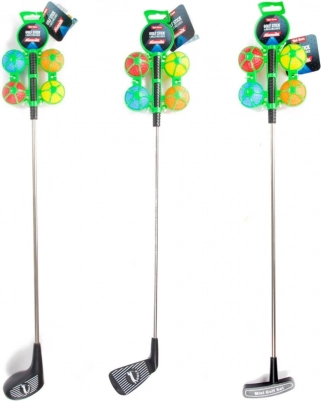 Otroški golf set – palica in žogice (mešanica barv)