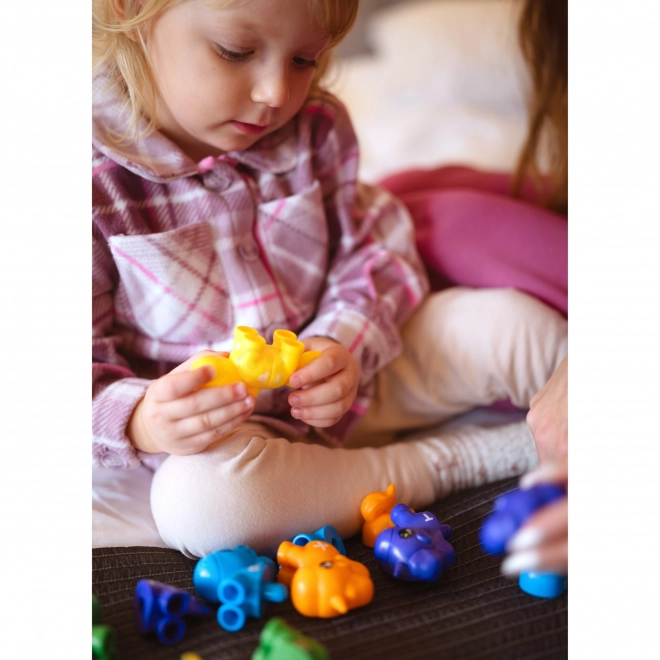 Montessori komplet za učenje številk in barv Samorogi