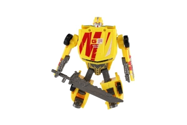 Transformer rumeni avtomobilski robot