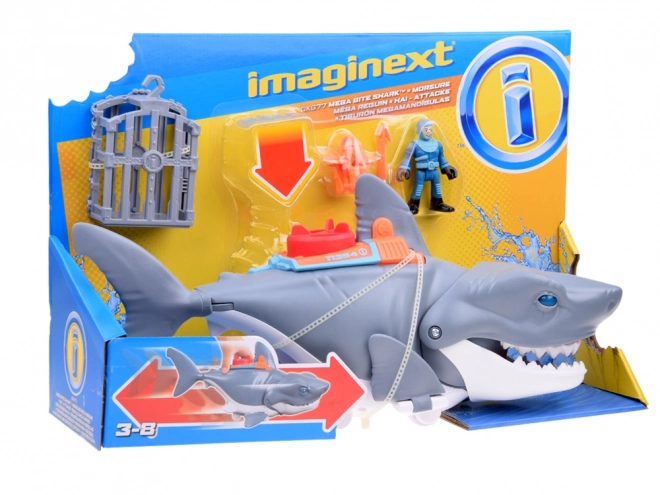 Mega napadalni morski pes Imaginext s premičnimi čeljustmi