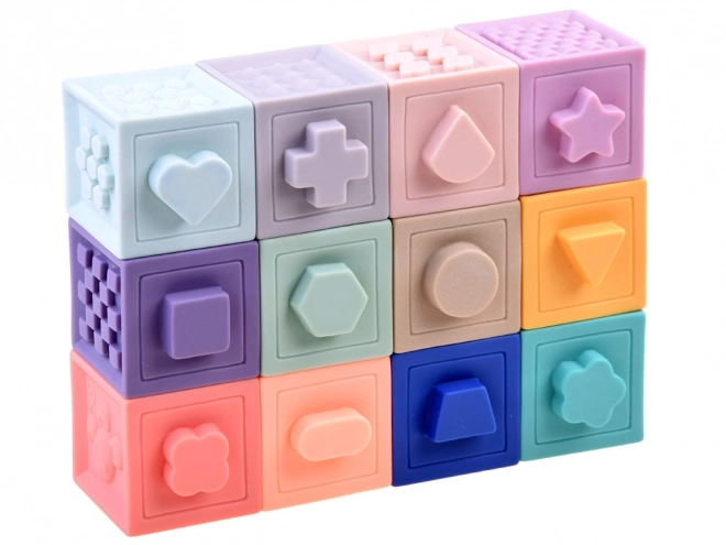 Mehke senzorične kocke za dojenčke 12 kosov