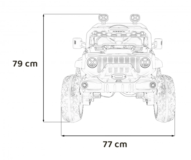 Otroški električni avto off-road črne barve