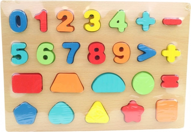 Lesena set za zabavno matematiko 28 x 20 cm