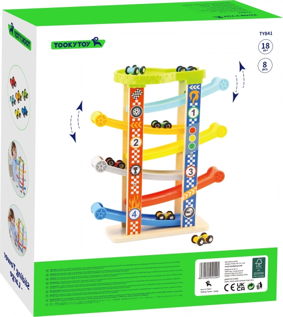 Tooky Toy Barvita tobogan za avtomobile
