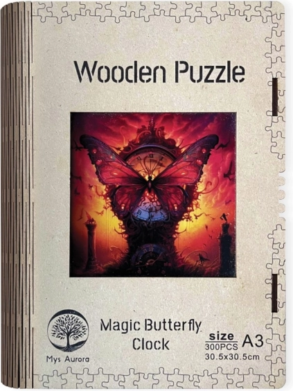 Lesene puzzle Čarobna metuljeva urina slika