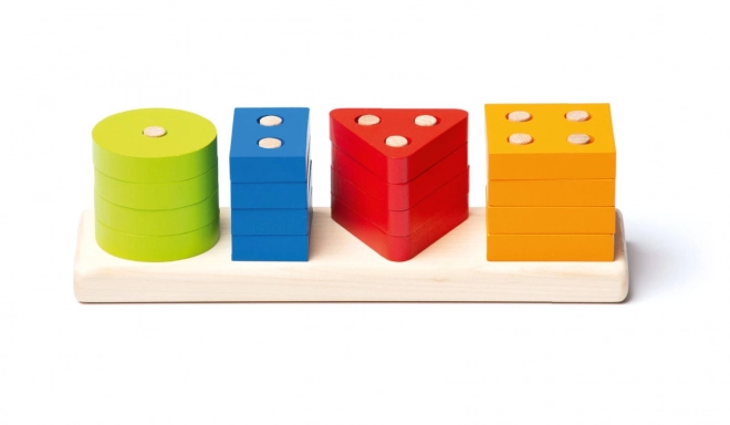CUBIKA 15337 Razvrščamo oblike V - lesena sestavljanka 17 delov
