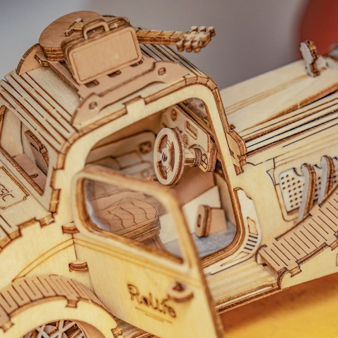 Vintage avtomobil - sodobni 3D leseni puzzle