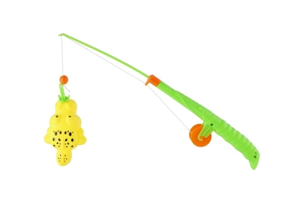 Igra ribe/ribič magnetna plastika 3kosi+palica plastika 34cm barvni mix na kartici