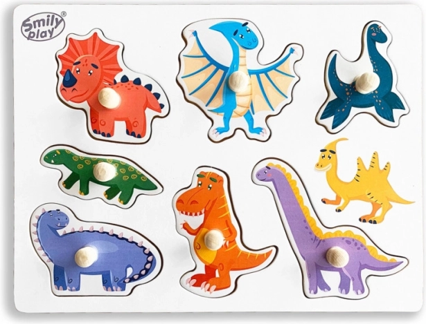 Lesena sestavljanka dinozavri
