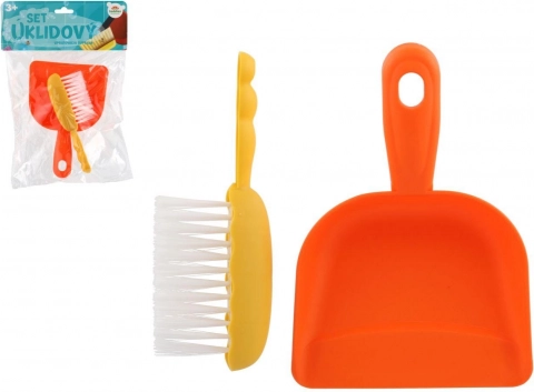 Čistilni komplet za otroke – plastična metlica in smetišnica