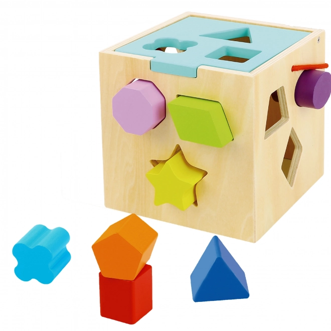 Lesena kocka s oblikami TOOKY TOY