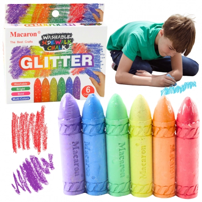 Krede s bleščicami - Set 6 kosov