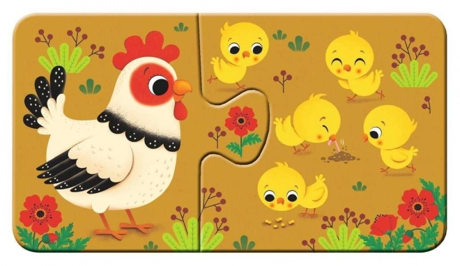 RAVENSBURGER Moje prve sestavljanke – živalice in mladički, 9×2 koščkov