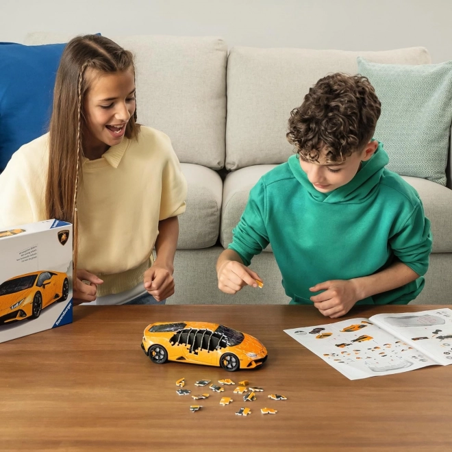 108-delna sestavljanka 3D Vozila Lamborghini Huracan Evo Arancio