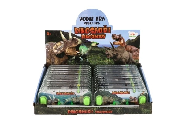Vodna igra možganska uganka 15,5x7cm plast dinozaver 4 vrste 24kos v škatli