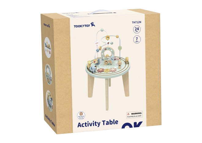 Lesena Montessori miza z aktivnostmi TOOKY TOY