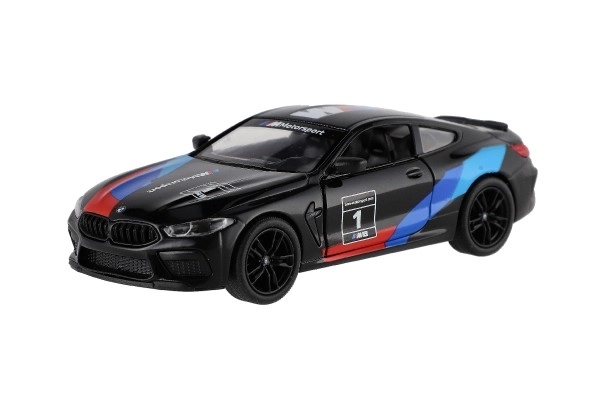 Avto Kinsmart BMW M8 Competition Coupé 1:38 kov/plast 12,5cm 4 barve na povratni pogon 12kom v škatli