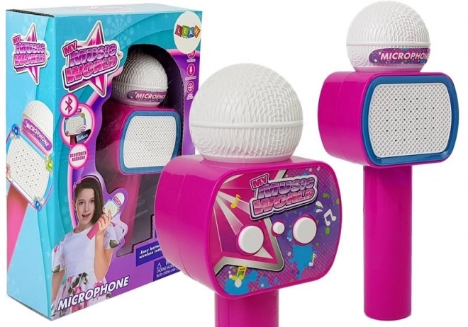 Otroški karaoke mikrofon bluetooth roza