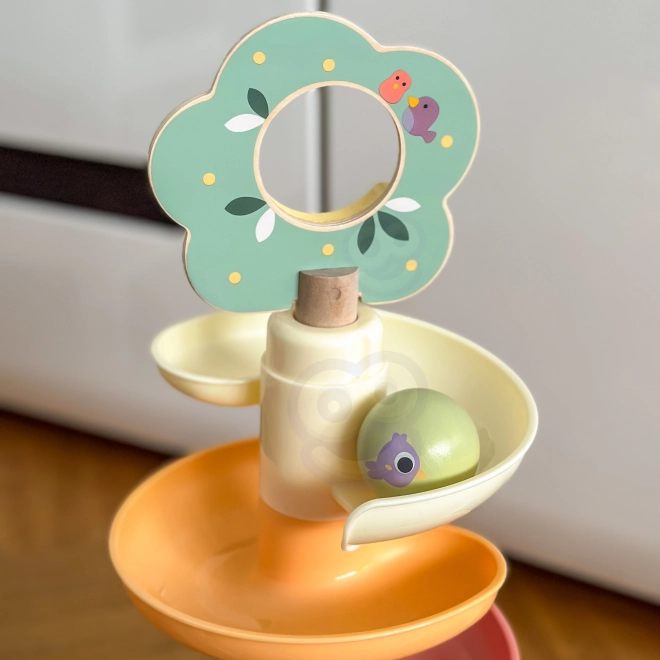 Tooky Toy Lesena Kroglična Proga z Ksilofonom 44 kos