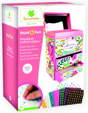 Stick & Fun mozaična 3D škatlica za nakit za otroke