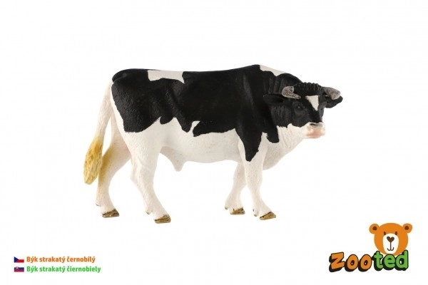 Bik pikčast črnobel zootiran plast 13 cm v vrečki